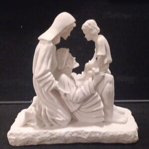 Elegant White Religious Sculpture